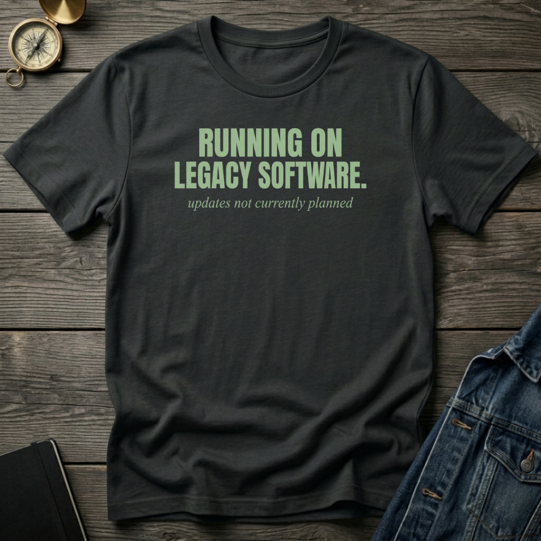 Running on legacy software T‑Shirt
