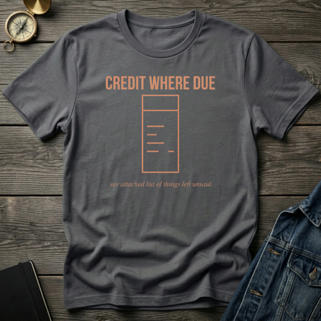 Credit where due T‑Shirt