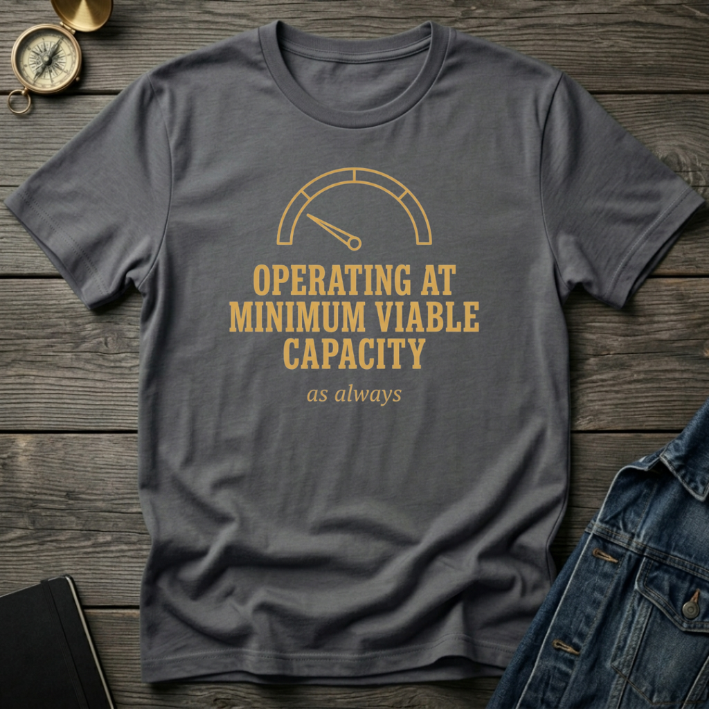 Operating at minimum viable capacity T‑Shirt