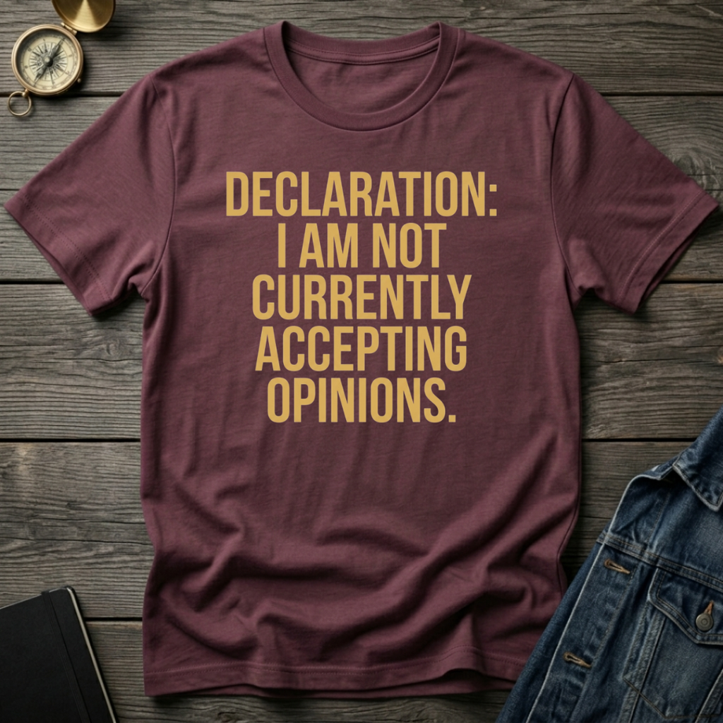 Not accepting Opinions T‑Shirt