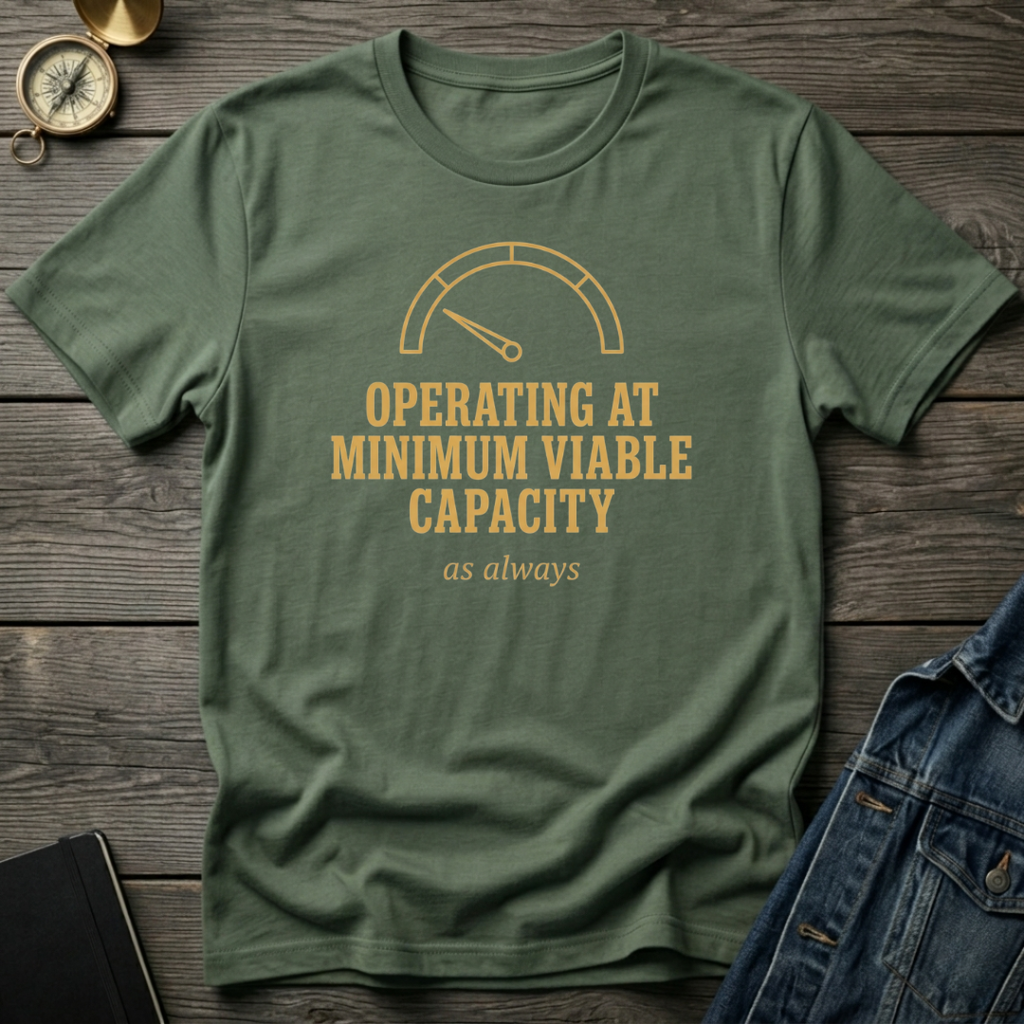 Operating at minimum viable capacity T‑Shirt