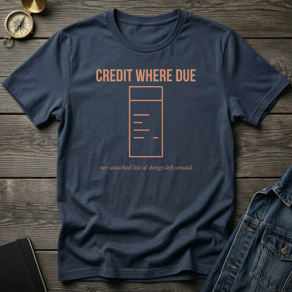 Credit where due T‑Shirt