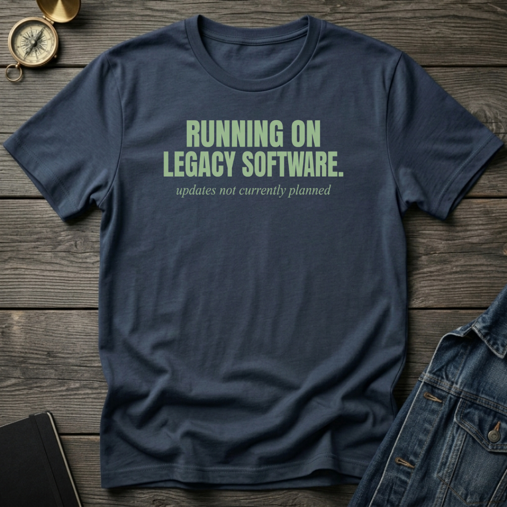 Running on legacy software T‑Shirt