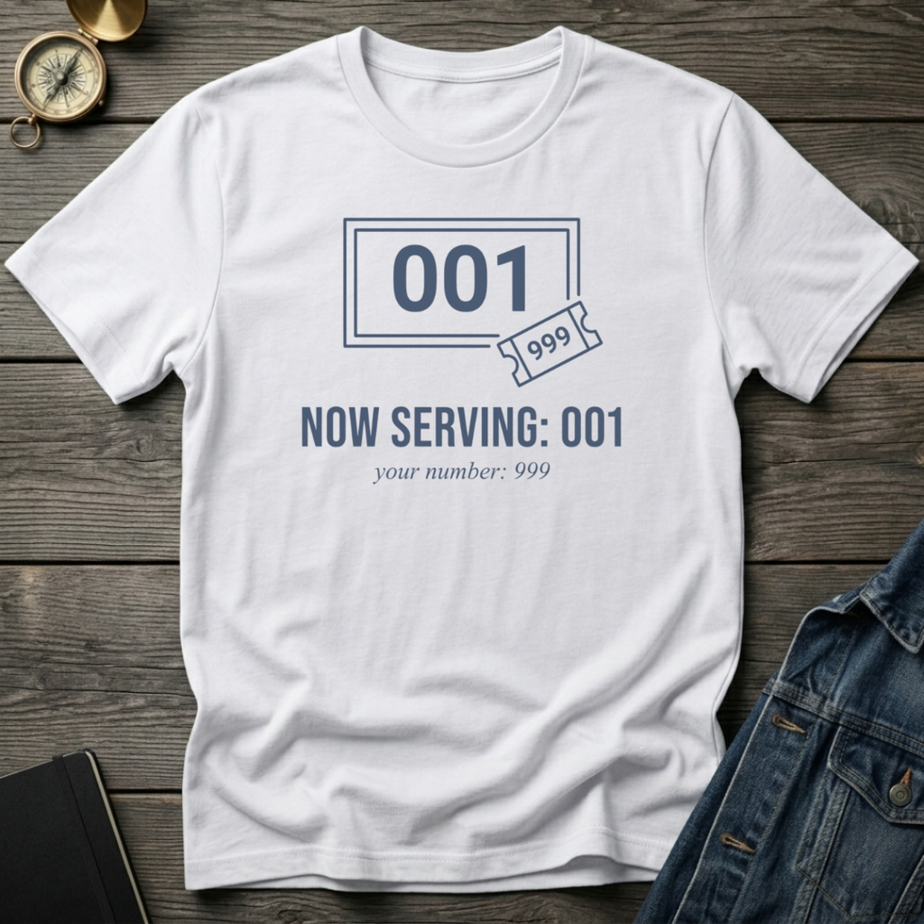 Now serving 001 T‑Shirt