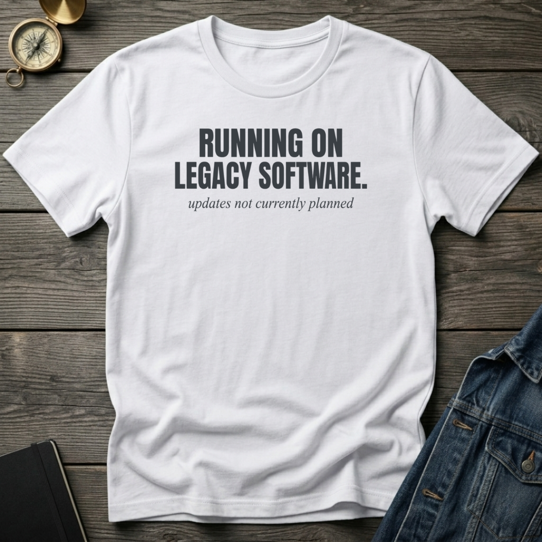 Running on legacy software T‑Shirt
